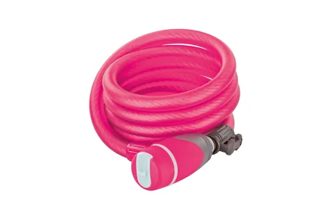 Spiralkabelschloss pink