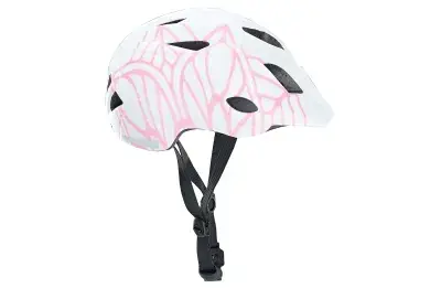 Kinder-Fahrradhelm weiß-pink