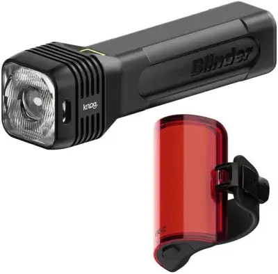 Knog Blinder 120 + Cobber Twinpack Akku Beleuchtungsset StVZO Schwarz Modell 2027