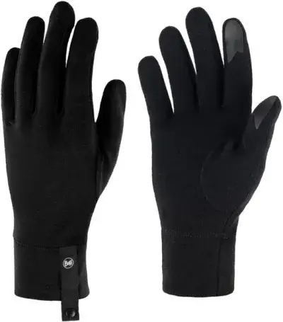 Buff Mitteldicke Merino Langfinger Handschuhe Schwarz Modell 2026