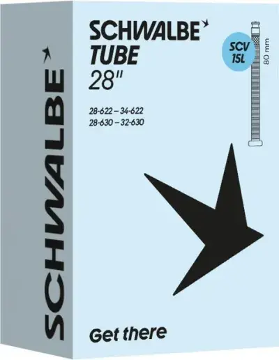 Schwalbe SCV15L Schlauch 28 Zoll - 80 mm Schwarz Modell 2026