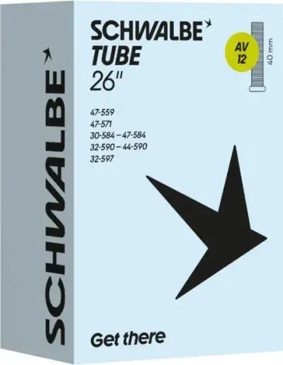 Schwalbe AV12 Schlauch 26/27,5 Zoll - 40 mm Schwarz Modell 2026
