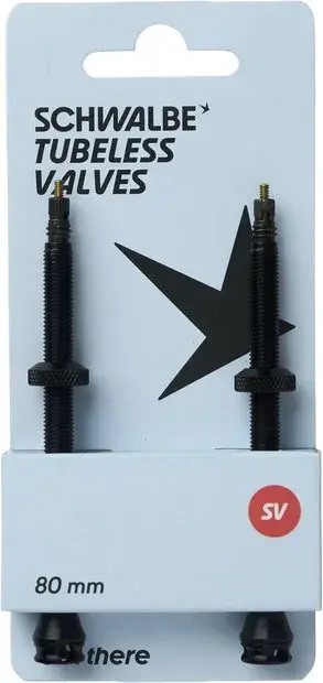 Schwalbe Tubeless Ventil Aluminium SV 80 mm - 2er Set Schwarz Modell 2026