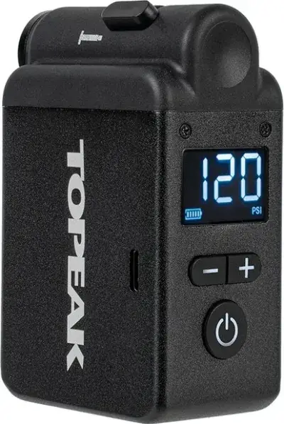 Topeak E-Booster Digital Minipumpe elektrisch Schwarz Modell 2026