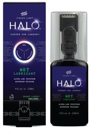 Finish Line HALO Wet Lube Wachsschmiermittel, Flasche + Luber - 120ml Blau Modell 2026