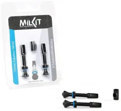 MILKIT Tubeless-Ventile SV - 35 mm Schwarz Modell 2024