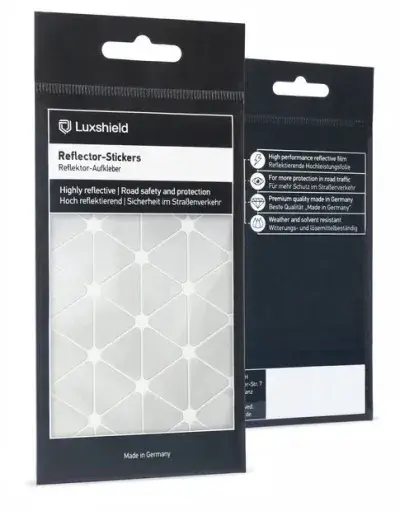 Luxshield Reflektoren Aufkleber Dreiecke Klein Silber Modell 2024