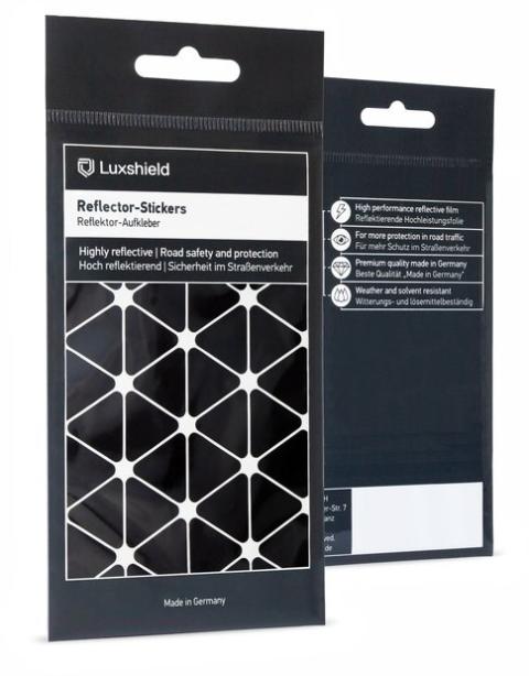 Luxshield Reflektoren Aufkleber Dreiecke Klein Schwarz Modell 2024