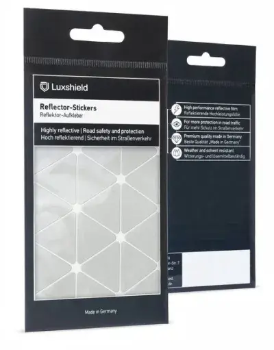 Luxshield Reflektoren Aufkleber Dreiecke Groß Silber Modell 2024