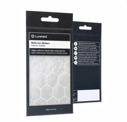 Luxshield Reflektoren Aufkleber Hexagon Silber Modell 2024