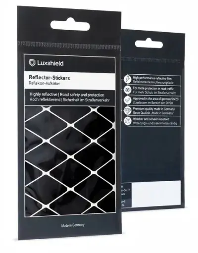 Luxshield Reflektoren Aufkleber Rauten Groß Schwarz Modell 2024