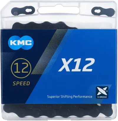 KMC Kette X12 Black Tech 12-fach, 126 Glieder Schwarz Modell 2024