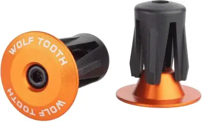 Wolftooth Aluminium Lenkerendkappen, geschraubt Orange Modell 2026