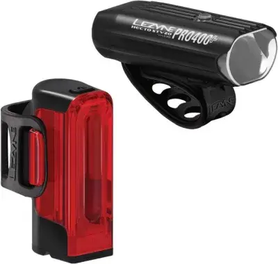 Lezyne Hecto Pro 400+ & Strip+ Akku Beleuchtungsset StVZO Schwarz Modell 2024