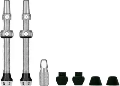 Muc-Off Tubeless Valve Kit V2 Universal for MTB & Road Silber Modell 2026