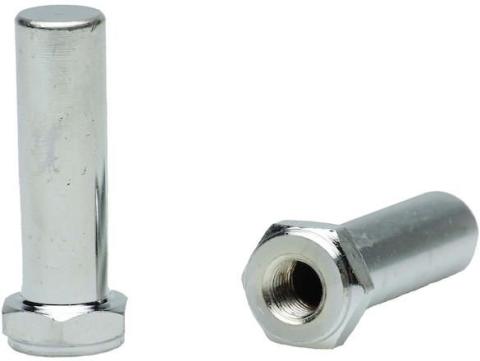 FollowMe Adapter Achsverlängerungsmutter M8x1,25 - ein Paar Silber Modell 2024