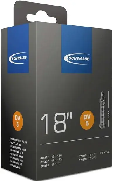Schwalbe DV5 Schlauch 18 Zoll - 32 mm Schwarz Modell 2025