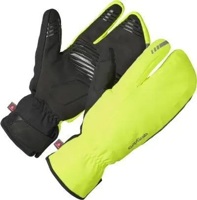 GRIPGRAB Nordic 2 winddichte Tiefwinter-Lobster-Langfingerhandschuhe Gelb Modell 2026