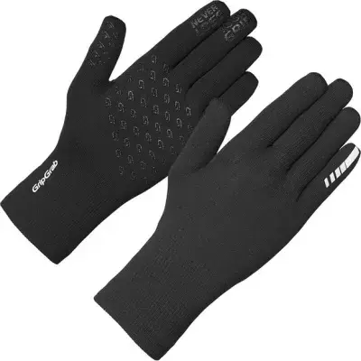 GRIPGRAB Wasserdichte Strick-Winter-Langfingerhandschuhe Schwarz Modell 2026