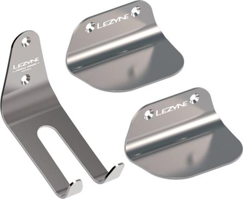 Lezyne Pedal Hook Stainless Fahrrad Wandhalterung Silber Modell Aktion