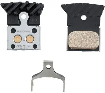 Shimano Scheibenbremsbeläge L04C-MF Metall mit Kühlrippen Schwarz Modell 2027