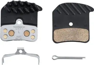 Shimano Scheibenbremsbeläge H03C Metall mit Kühlrippen Grau Modell 2027