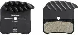 Shimano Scheibenbremsbeläge H03A Resin Typ H mit Kühlrippen Grau Modell 2027