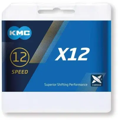 KMC Kette X12 Ti-N Gold/Schwarz 12-fach, 126 Glieder Modell 2024