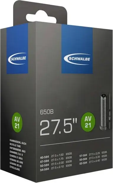 Schwalbe AV21 Schlauch 27,5 Zoll - 40 mm Schwarz Modell 2025