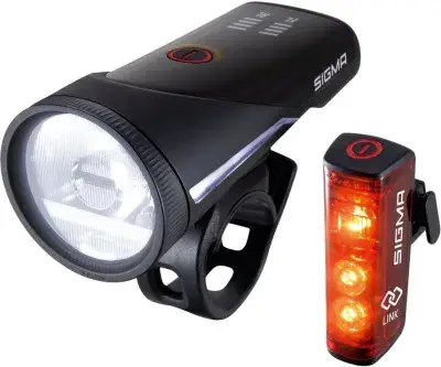 Sigma Aura 100 & Blaze Link Beleuchtungsset - StVZO Schwarz Modell 2026