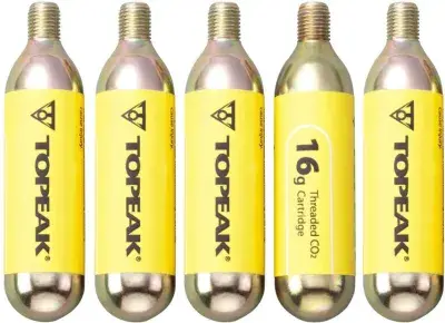 Topeak CO2-Kartuschen 16g - Gewinde 5er Set Gelb Modell 2026