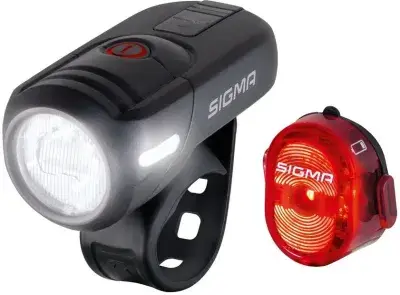 Sigma Aura 45 & Nugget II Beleuchtungsset - StVZO Schwarz Modell 2026