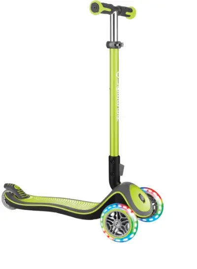 Globber Elite Deluxe Lights, mit Leuchtrollen Grün Modell 2024