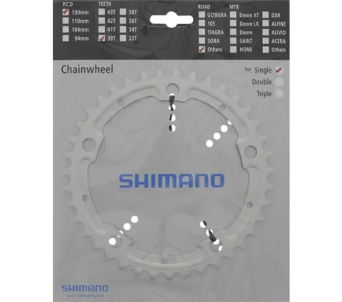 Shimano Kettenblatt ALFINE FC-S500 39 Zähne für KSR Außen Silber