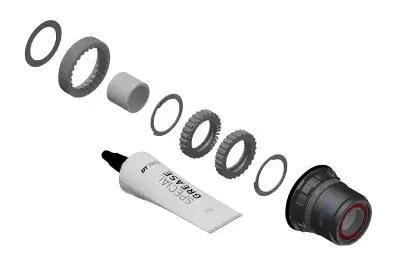 DT Swiss Umrüstkit HR-Nabe Stahl, 3 Pawl in Ratchet LN, Sram XD,36T