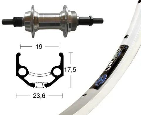 Winora H-Rad 28x1.75Schr.ZKR 6/7f.silb. 36L Ryde Zac 19 silber Niro-Speiche