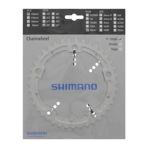 Shimano Kettenblatt ALFINE FC-S500 39 Zähne für KSR Innen + Außen Schwarz
