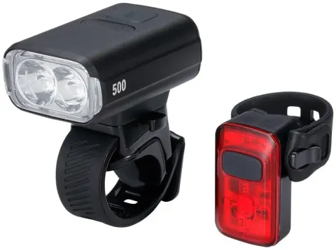 BBB Akku Lichtset NanoStrike 500 Combo BLS-265 inkl. Spark Rücklicht, schwarz