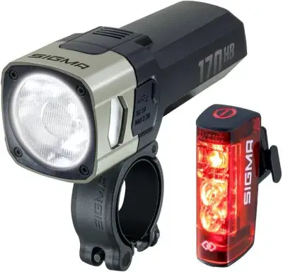 Sigma Aura 170 HB Link & Hiro 50 Link Beleuchtungsset - StVZO Schwarz Modell 2026