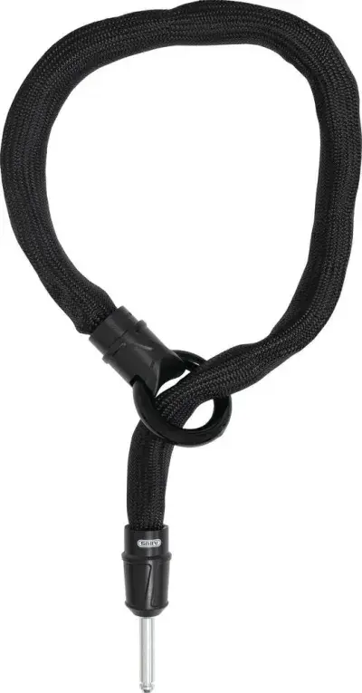 ABUS IvyTex ACH IVY 6KS/100 BK - 100 cm Einsteckkette, 6 mm gehärteter Stahl, IvyTex-Ummantelung,…