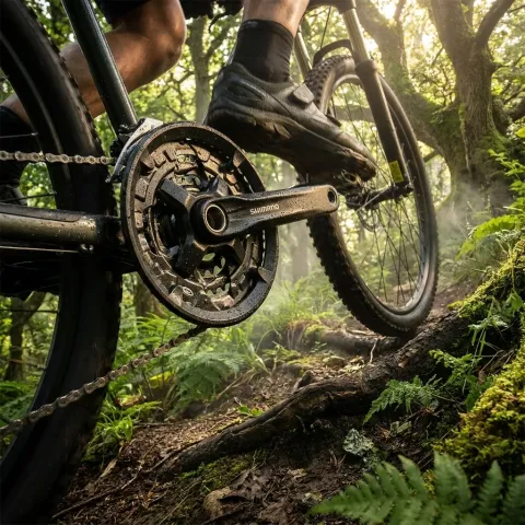 SHIMANO Kurbelgarnitur FC-M210-3 170 mm 44-32-22 Zähne - robuste 3-fach MTB-Antriebslösung