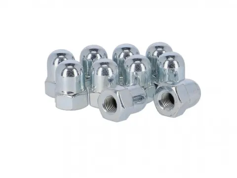 Fix Nippel Hutmutter VR, FG 7,9 mm, 6-kant, silber, 10er Pack  Hochwertige, silberne Hutmuttern…