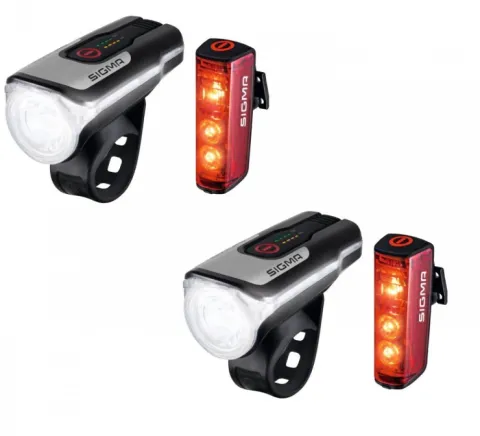 Sigma 2 x Beleuchtungsset Aura 80 USB Blaze Fahrradbeleuchtung LED Frontlicht Rücklicht…