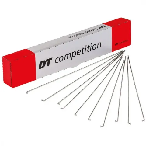 DT Swiss Speiche Competition 2.0 / 1.8 282 mm silber - leichte und robuste Laufrad-Speiche