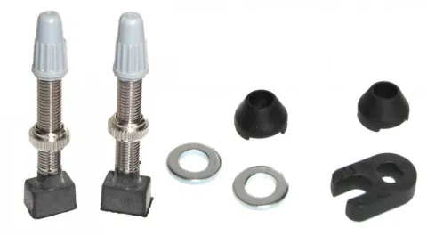 Mariposa Caffélatex Tubeless Ventil 40mm Aluminium Paar silber