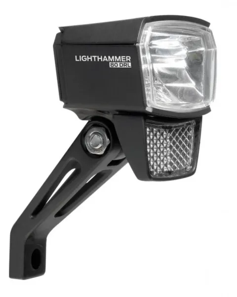 Trelock LS 830 T LIGHTHAMMER E-Bike-Scheinwerfer 80 Lux - LED-Frontleuchte mit Nahfeld-Ausleuchtung