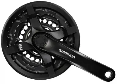 SHIMANO Kurbelgarnitur TOURNEY FC-TY501 - 6-fach, 7-fach, 8-fach, 175 mm, 42-34, 24 Zähne