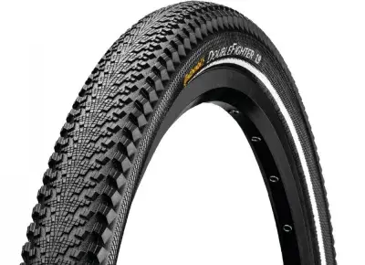 Continental Double Fighter III 28x1.40" (37-622) Drahtreifen, 3/180 TPI, Black-Reflex, ideal für…
