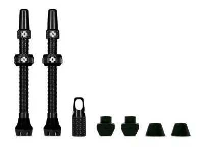 Muc-Off Tubeless Valve Kit V2 Universal 44 mm Schwarz - Leichte Ventile für Mountainbike