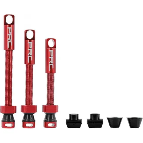 Procraft Tubeless-Ventile PRC 60 mm Rot - Leichte Aluminium-Ventile für Tubeless-Systeme